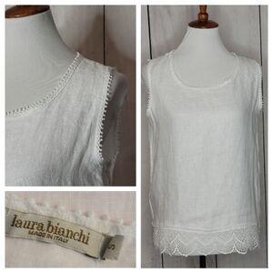 Laura Bianchi Linen and lace‎ sleeveless top